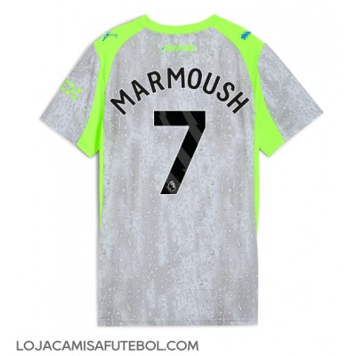 Camisa de Futebol Manchester City Omar Marmoush #7 Equipamento Alternativo Mulheres 2025-26 Manga Curta Camisa de Futebol Manchester City Omar Marmoush #7 Equipamento Alternativo Mulheres 2025-26 Manga Curta